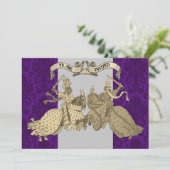 Chevaliers médiévaux épousant des invitations (Debout devant)