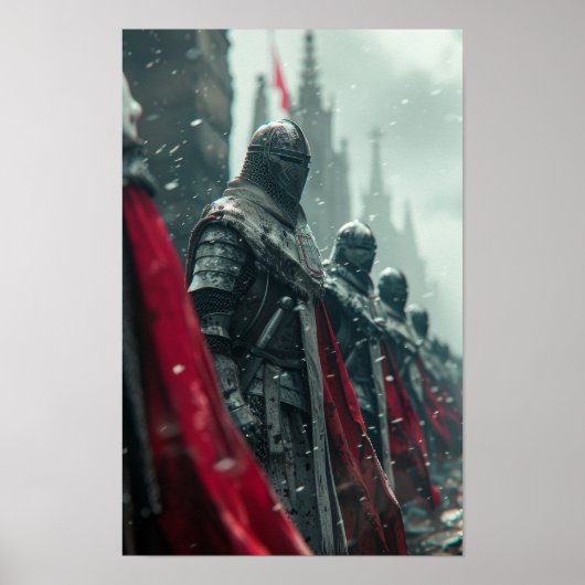 Chevaliers Templiers Epic - Poster Hyper-réaliste (Devant)
