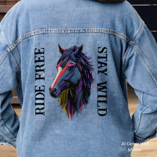 Chevauche libre reste sauvage tête de cheval color