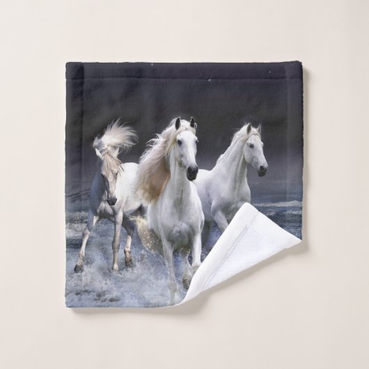 Chevaux à lancer l'oreiller (Gant de toilette)
