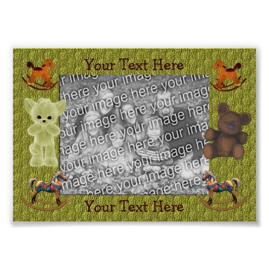 Chevaux à rocher Teddy Ours Cadre photo (Devant)