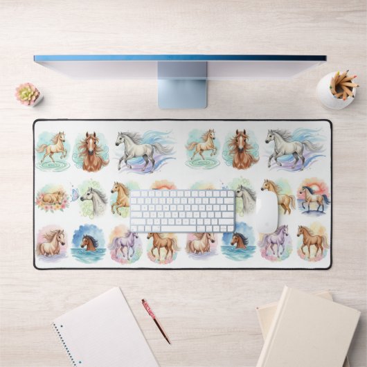 Chevaux aquarelle (Bureau 1)