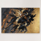 Chevaux armés d'or légendaires du puzzle de feu (Horizontal)