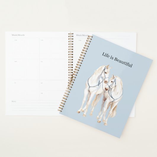Chevaux blancs Baby Blue (Devant avec enveloppe)