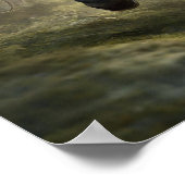 Chevaux blancs courir dans la Poster de la Forêt (Coin)