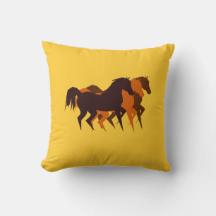 Chevaux Brown Américain MoJo Coussin