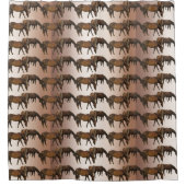 Chevaux Brown Rideau de douche animal (Devant)