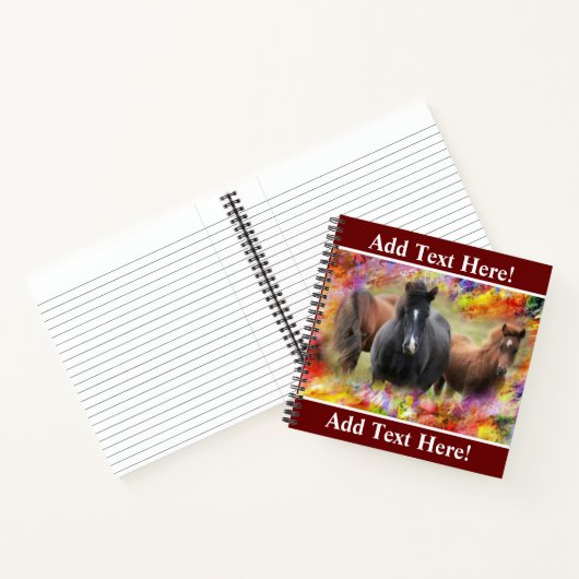 Chevaux Carnet coloré (Intérieur)