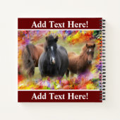 Chevaux Carnet coloré (Dos)