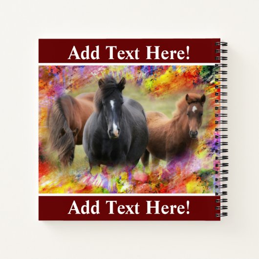 Chevaux Carnet coloré (Dos)