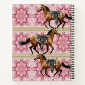 Chevaux Carnets spiraux Rose Floral (Dos)