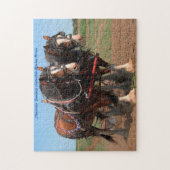 Chevaux Clydesdale Plowers. Jigsaw Puzzle (Vertical)