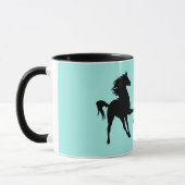 Chevaux Couple Café Mug Couleur personnalisée (Gauche)