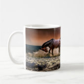 Chevaux courir sur la plage Café Mug (Gauche)