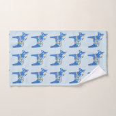 Chevaux Dala Bleus (Serviette à main)