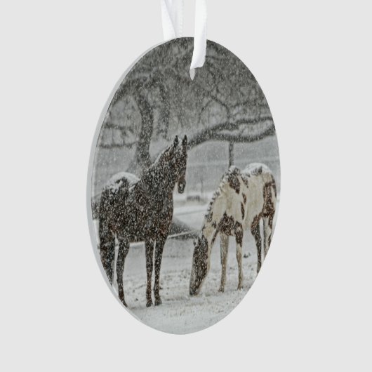 Chevaux dans la neige (devant)