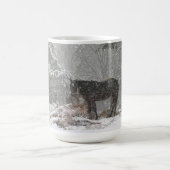 chevaux dans la tasse de neige (Centre)