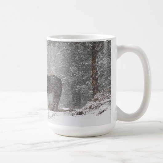 chevaux dans la tasse de neige (Droite)