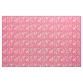 Chevaux dans le tissu rose et blanc (Fat Quarter)