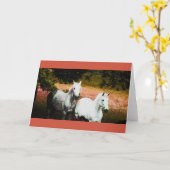 Chevaux dans une carte Imaginaire rêvée (Fleur jaune)