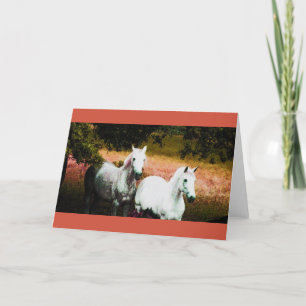 Chevaux dans une carte Imaginaire rêvée