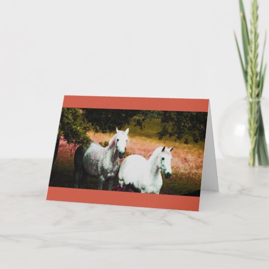 Chevaux dans une carte Imaginaire rêvée (Devant)