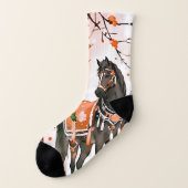 Chevaux dans une forêt rouge (Gauche - extérieur)