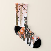 Chevaux dans une forêt rouge (Gauche intérieur)