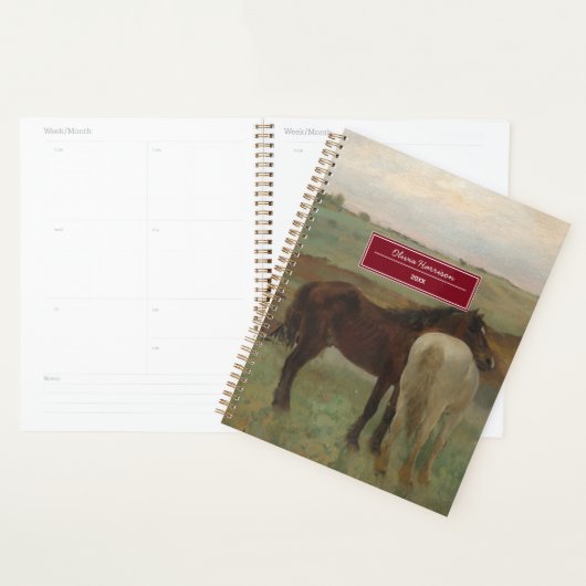 Chevaux dans une prairie - Edgar Degas (Devant avec enveloppe)
