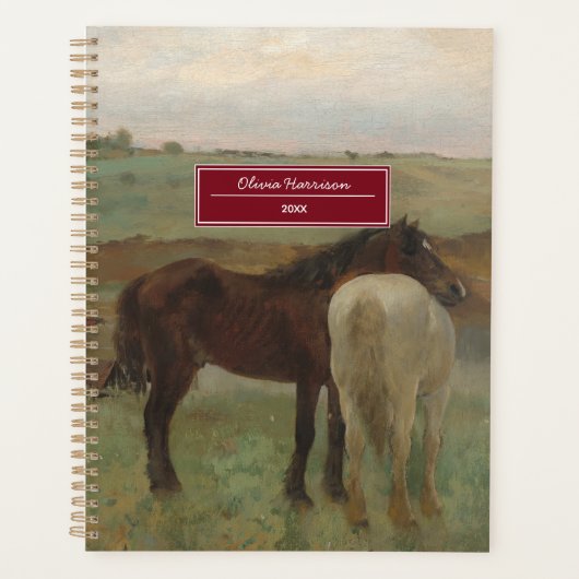 Chevaux dans une prairie - Edgar Degas (Devant)