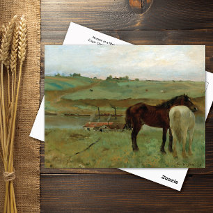 Chevaux dans une prairie Edgar Degas Carte postale