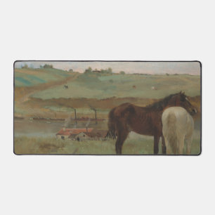Chevaux dans une prairie, Peinture à l'huile, Edga