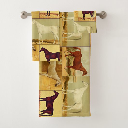 Chevaux d'Arabie vintage - collage (En situation)