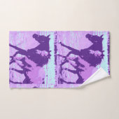 Chevaux d'art pop violet (Serviette à main)