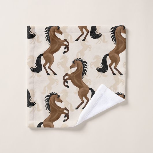 Chevaux de campagne Brown (Gant de toilette)