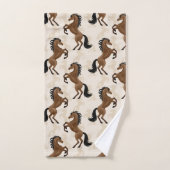 Chevaux de campagne bruns (Serviette à main)