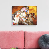 Chevaux de carrousel sur toile étirée (Insitu(Salon))