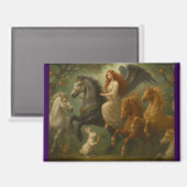 Chevaux de conte de fées et aimant d'ange (Recto/Verso)