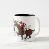 Chevaux de course Café Mug (Devant droit)