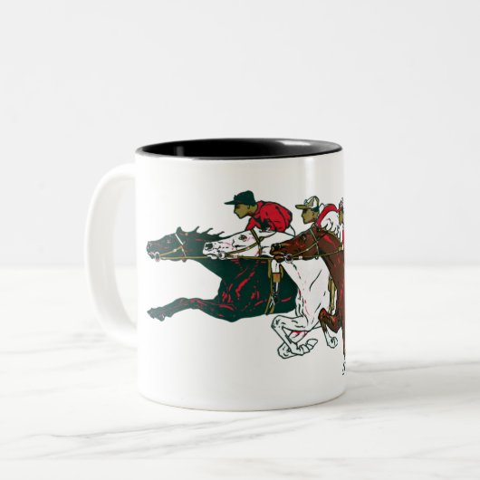 Chevaux de course Café Mug (Devant gauche)