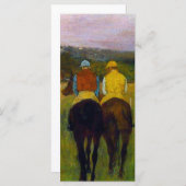 Chevaux de course Edgar Degas à la carte Longchamp (Devant / Derrière)
