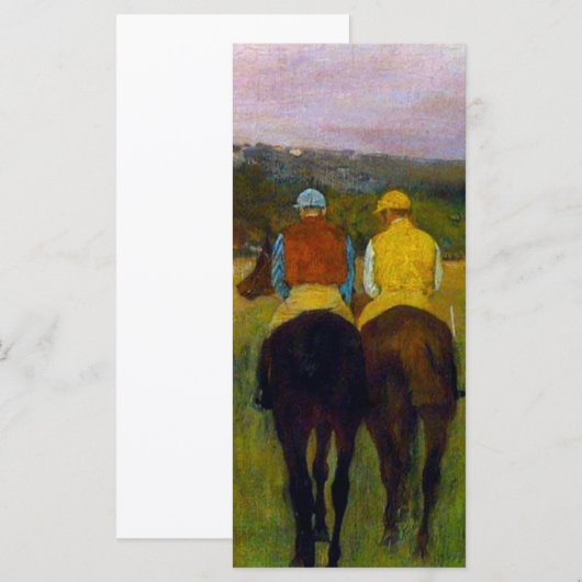 Chevaux de course Edgar Degas à la carte Longchamp (Devant / Derrière)