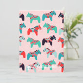 Chevaux de Dala personnalisés Cartes pour notes (Debout devant)