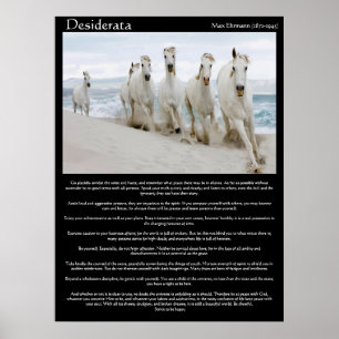 Chevaux de Desiderata courant Affiches