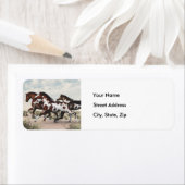 Chevaux de galop - Étiquette de adresse (En situation)