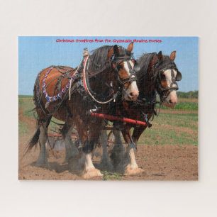 Chevaux de labour Clydesdale. Puzzle