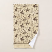 Chevaux de l'Ouest personnalisé Rodeo Cowboy (Serviette à main)