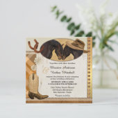 Chevaux de l'Ouest Plaid Faire-part de mariage (Debout devant)