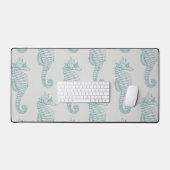 Chevaux de mer tropicaux, Motif hippocampe - gris  (Clavier et souris)