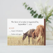 Chevaux de pâturage - Cartes RSVP (Debout devant)
